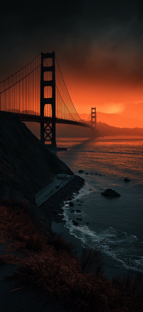 Golden Gate Ember wallpaper