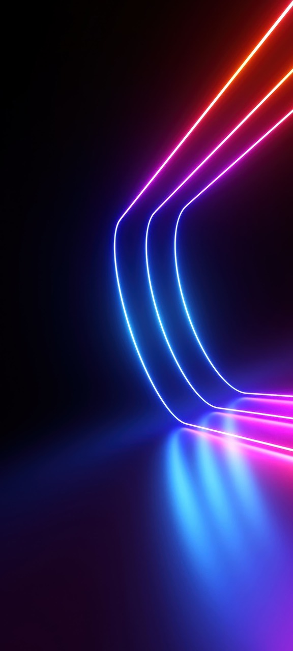 Neon Corner Lines wallpaper