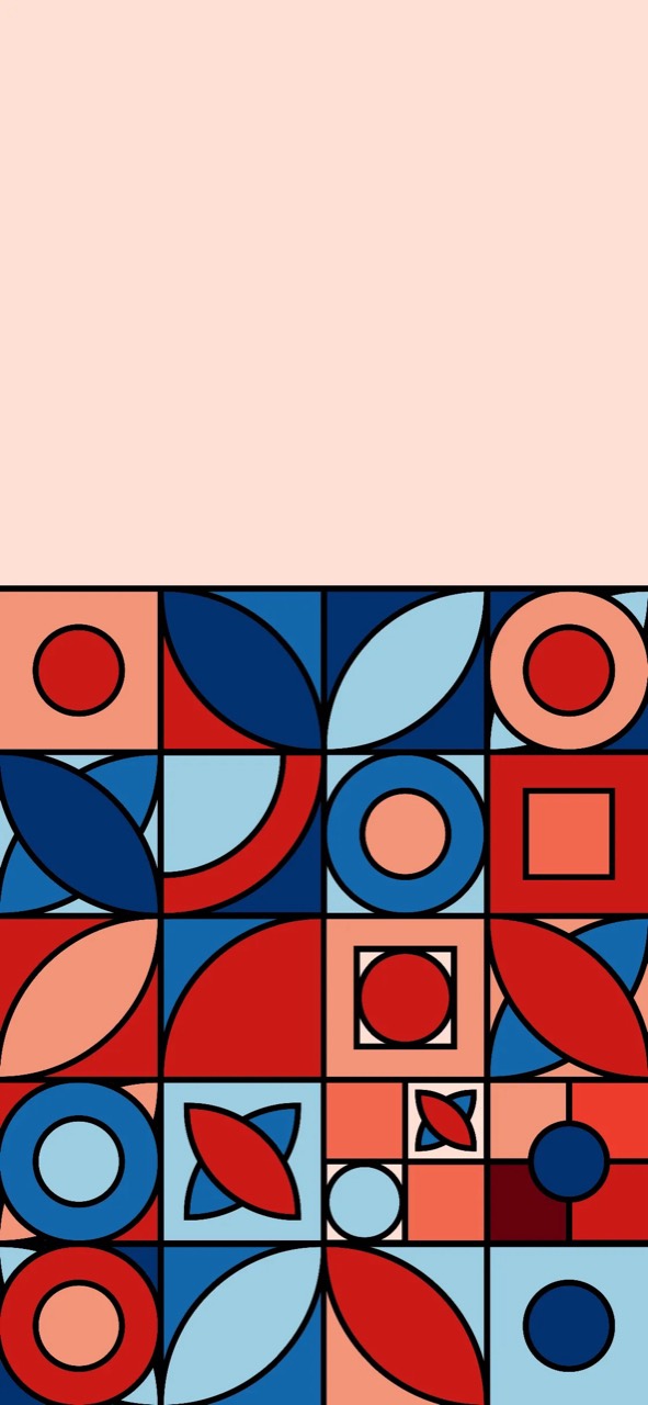 Retro Block Garden wallpaper