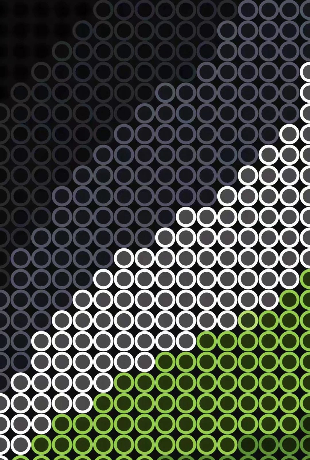 Dot Matrix Green Curve