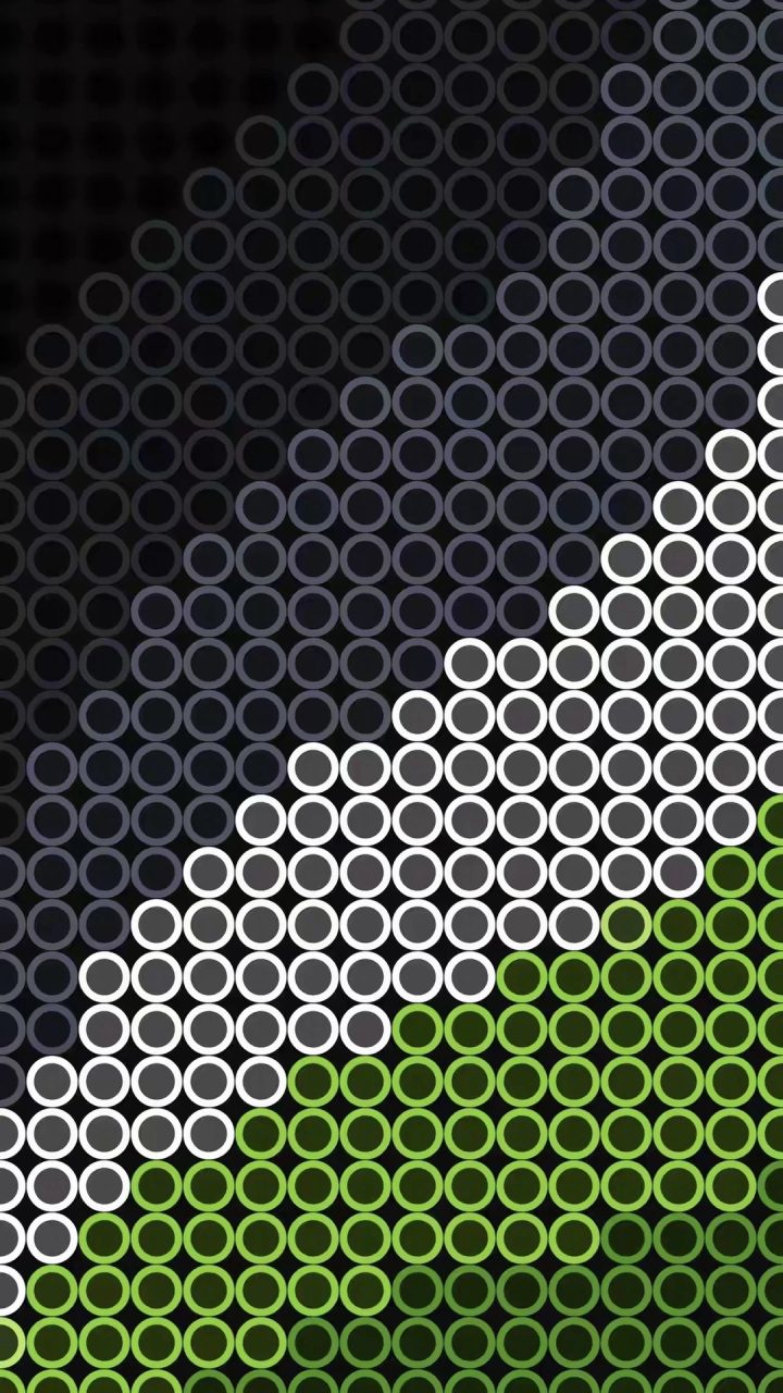 Dot Matrix Green Curve