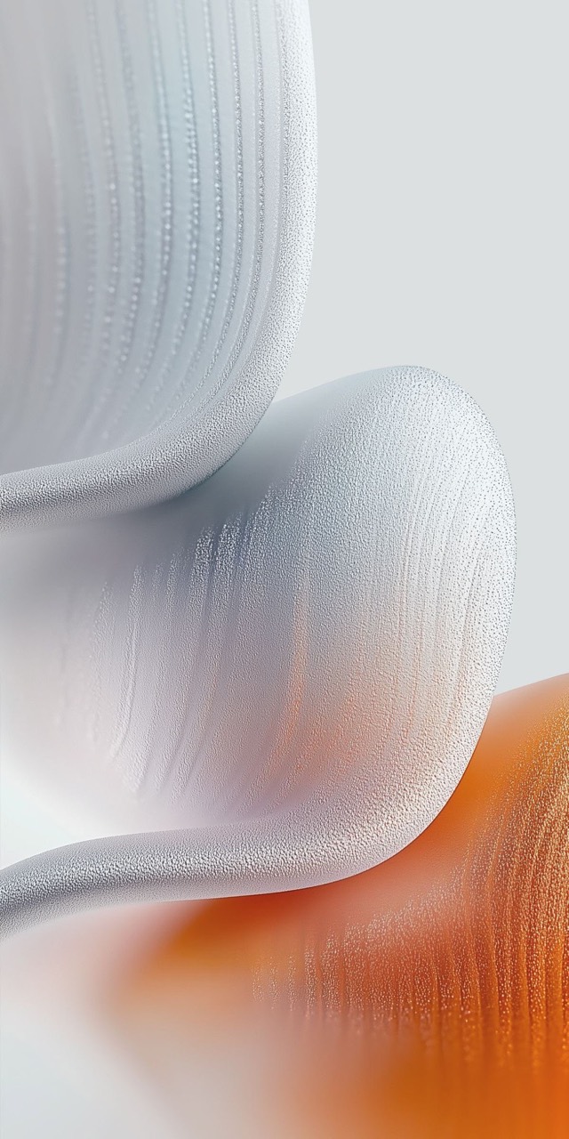 Frosted White Orange Glass