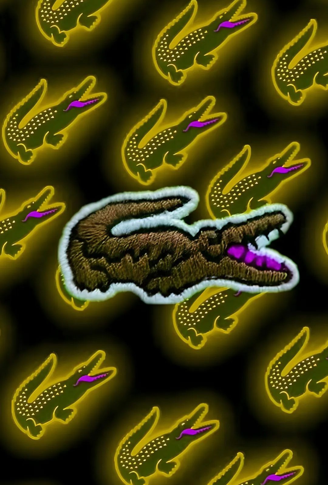Neon Crocodile Pattern