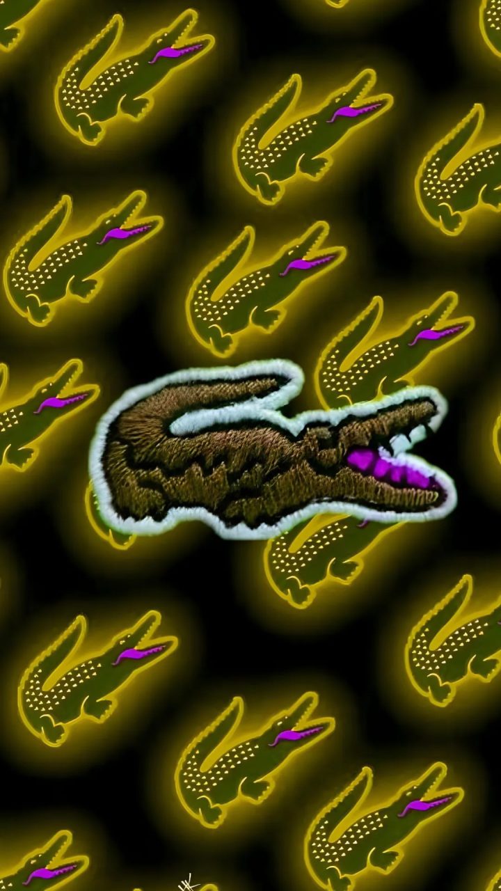 Neon Crocodile Pattern
