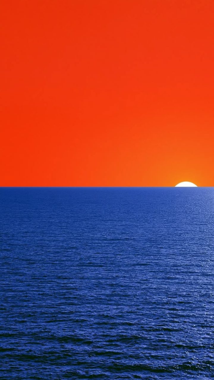 Orange Blue Sea Sunset