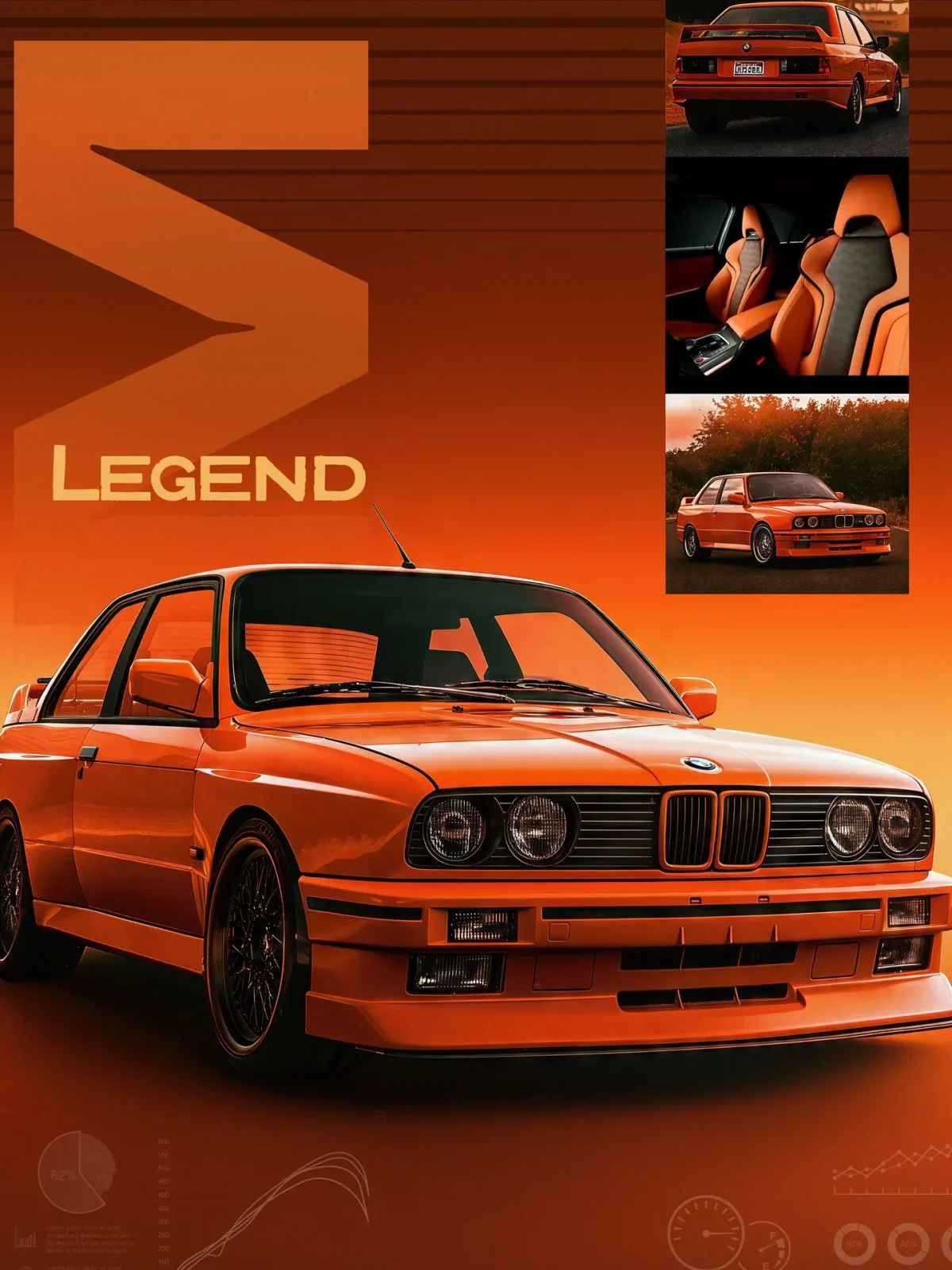 Orange BMW M3 Legend