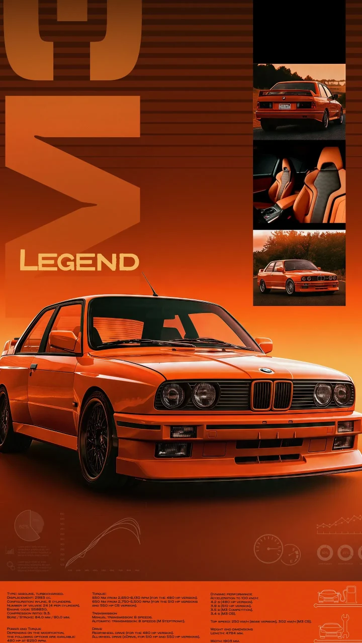 Orange BMW M3 Legend