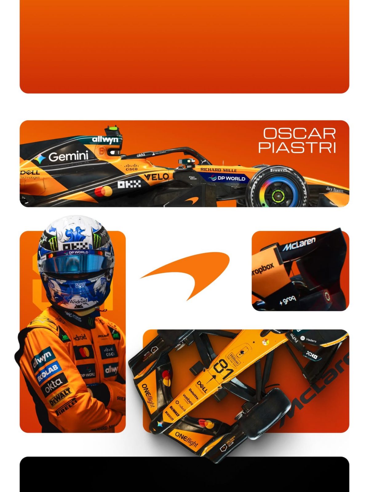 Orange Racing Collage