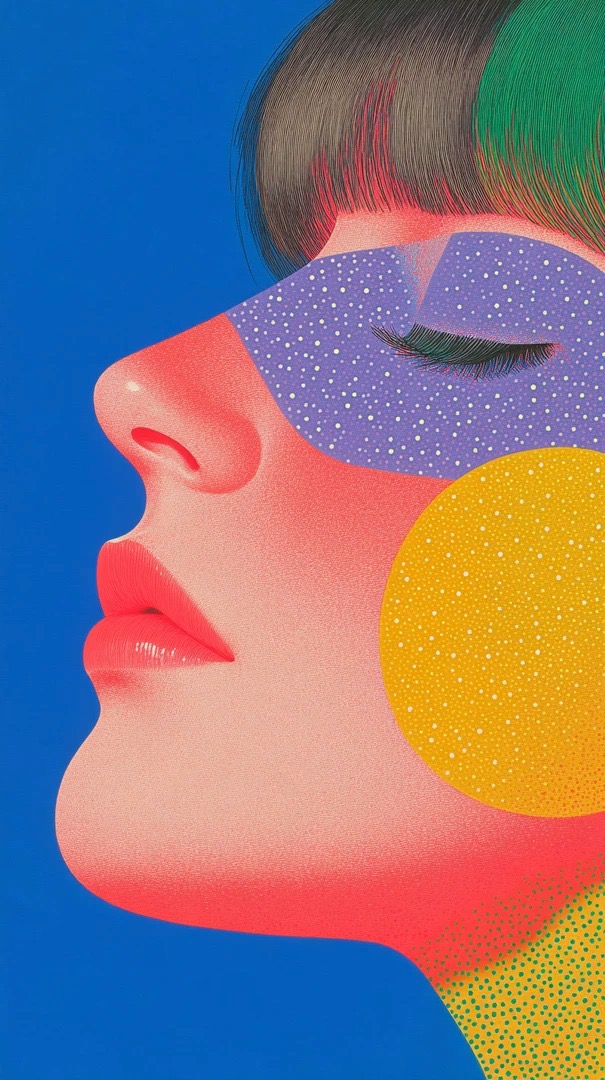 Pop Art Face Profile