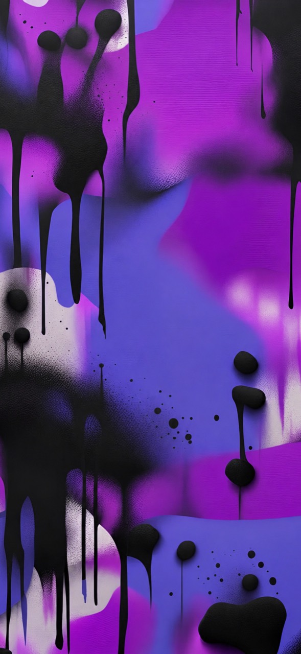Purple Black Drip Art