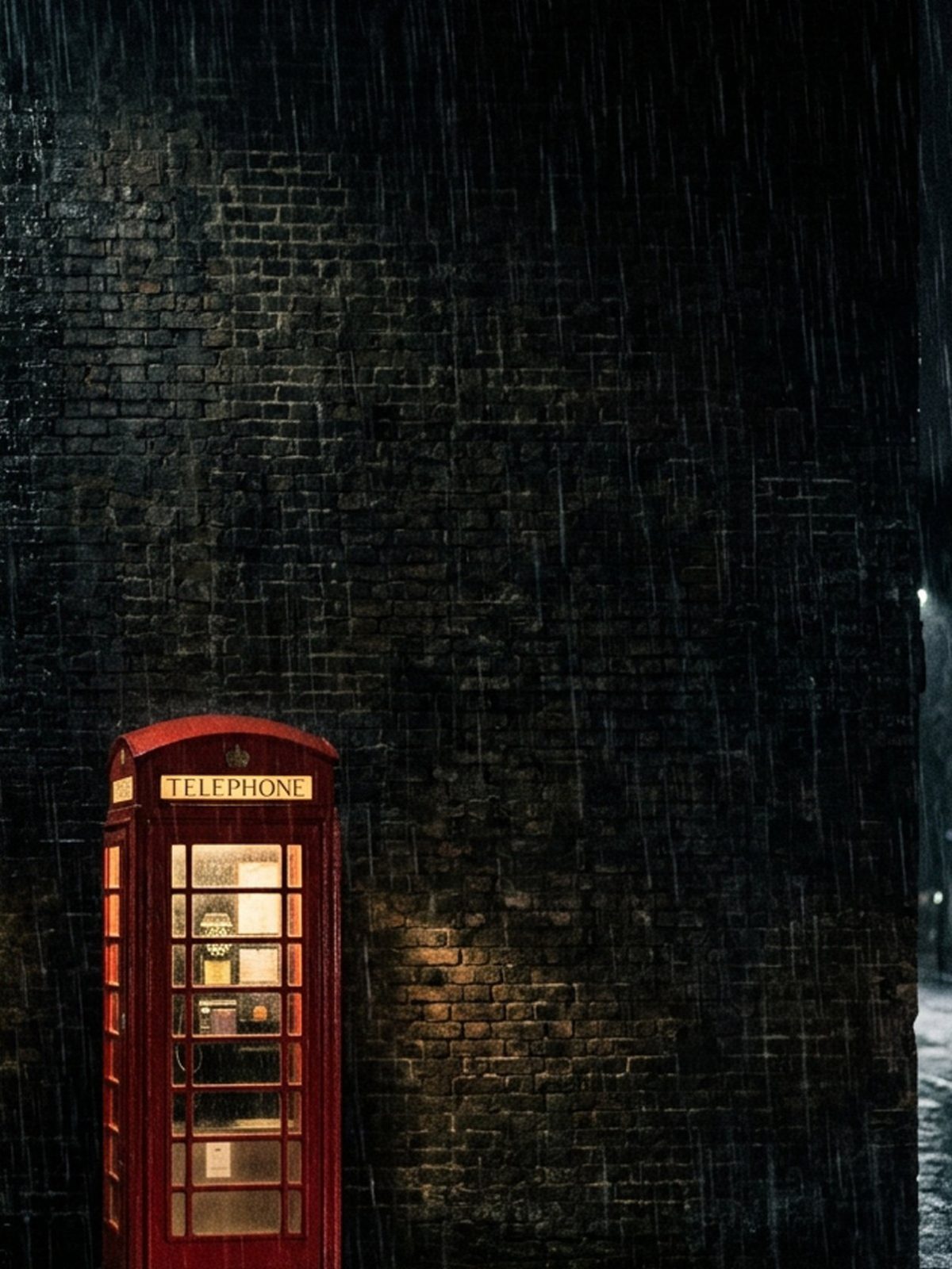 Rainy London Phone Booth
