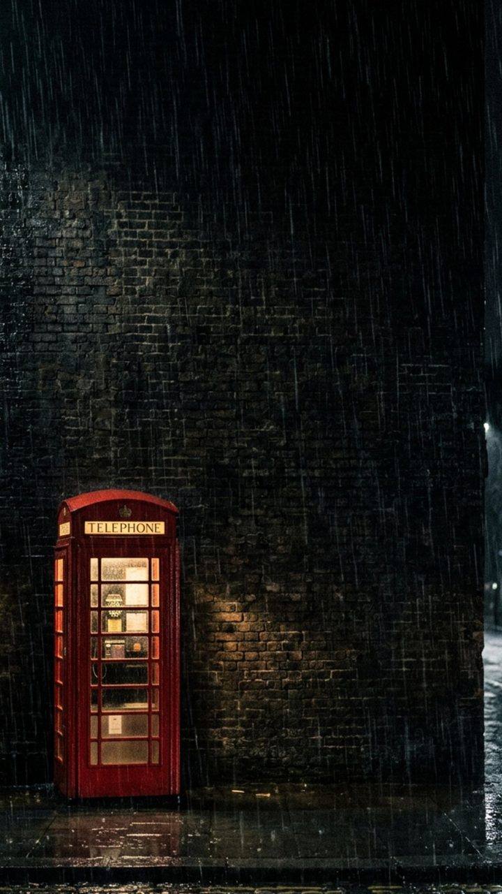 Rainy London Phone Booth