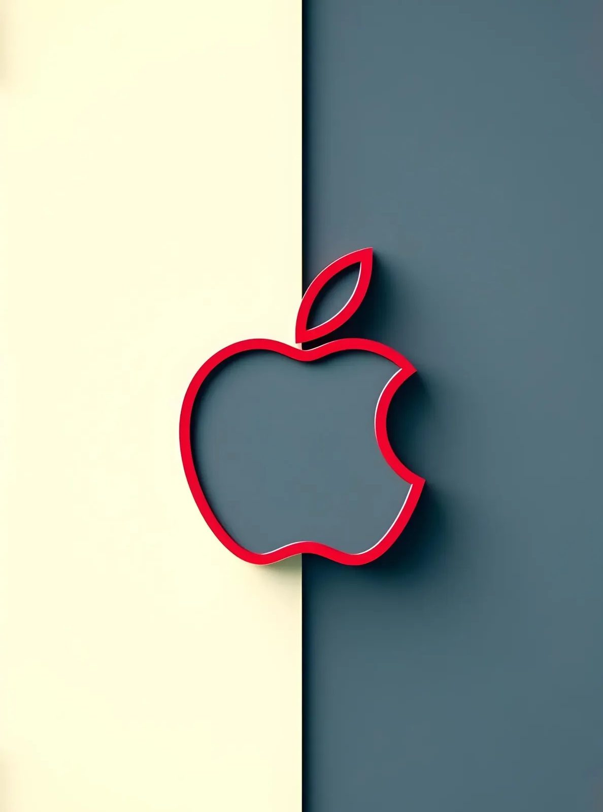 Red Apple Outline