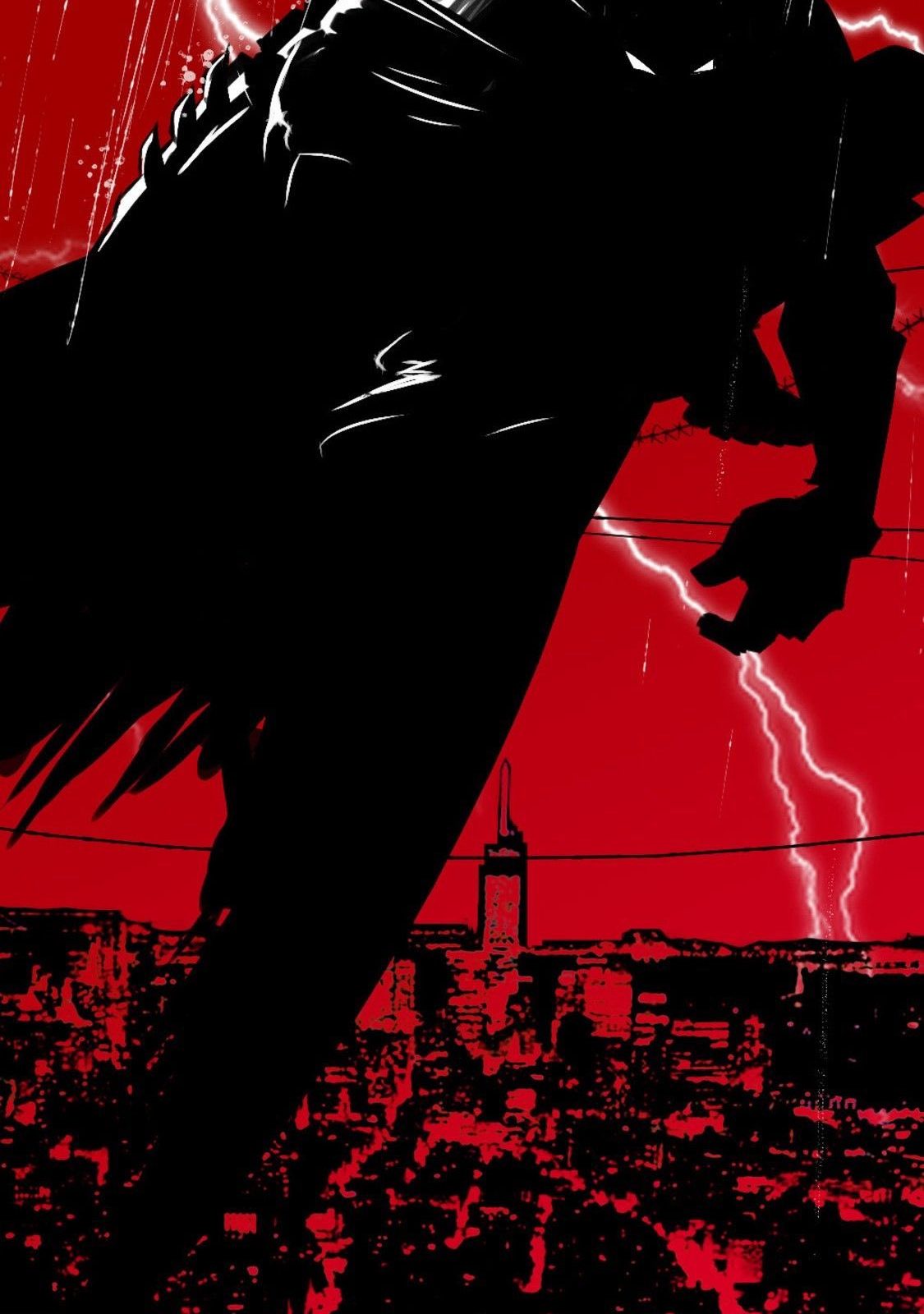 Red Lightning Silhouette