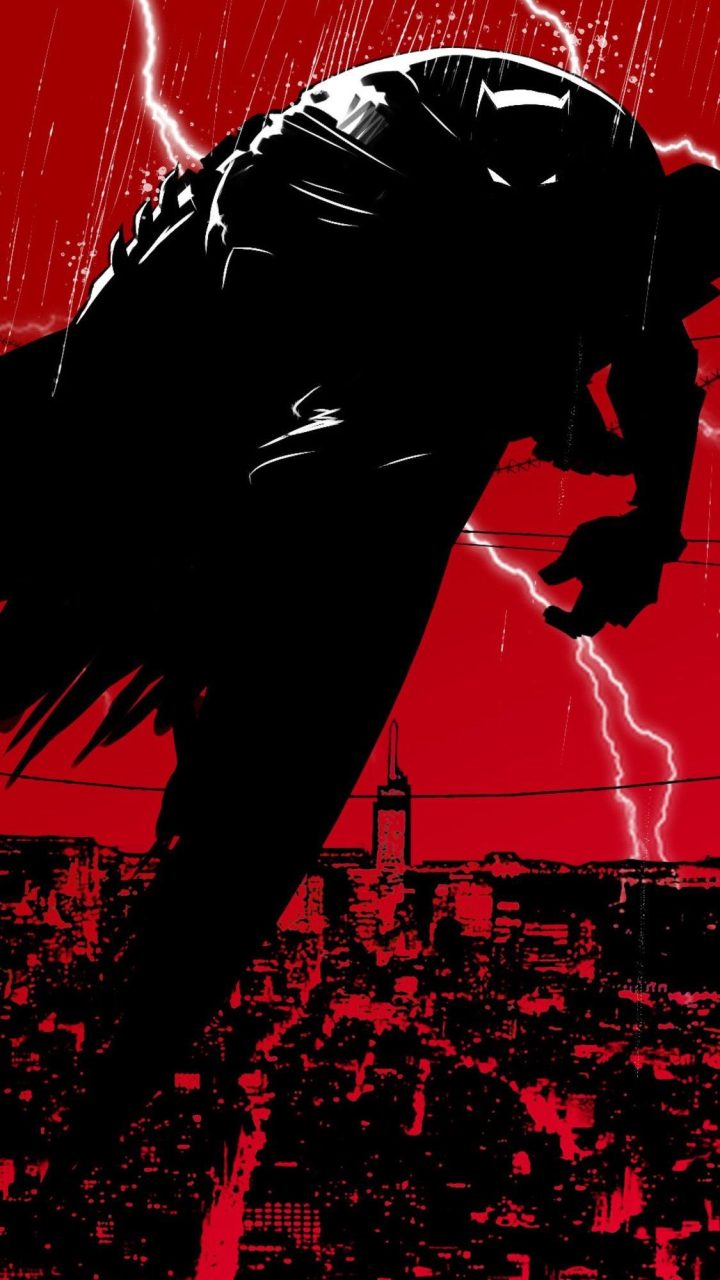 Red Lightning Silhouette
