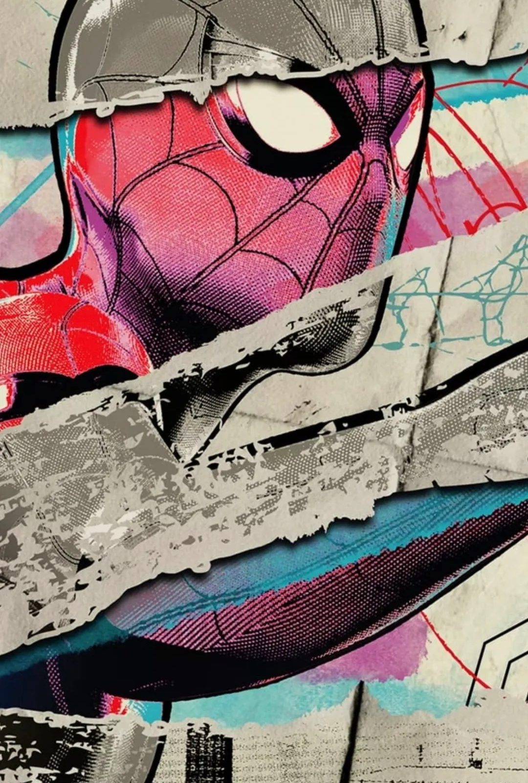 Spider Man Paper Collage