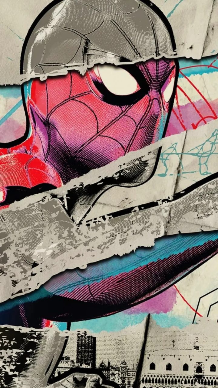 Spider Man Paper Collage