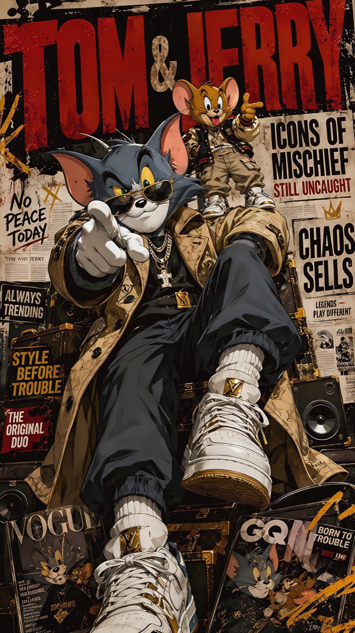 Tom Jerry Vogue Poster