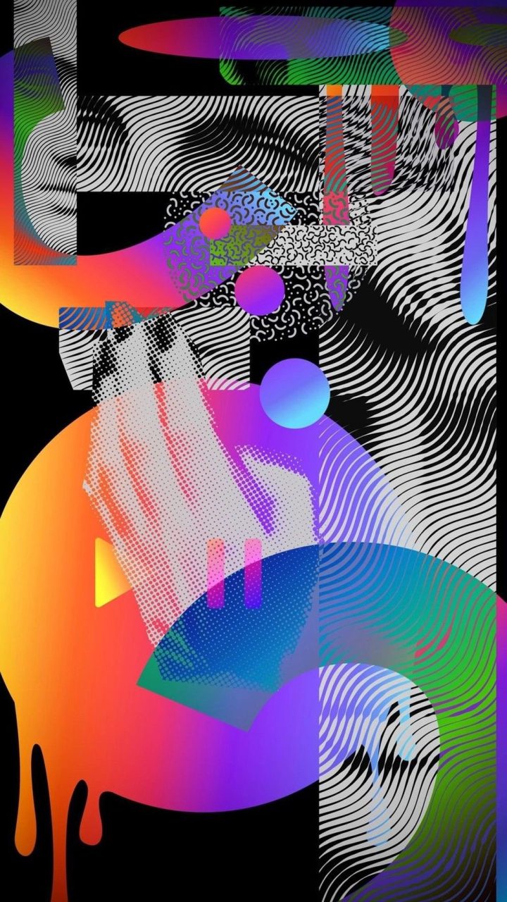 Chromatic Pattern Collage wallpaper for iPhone and Android