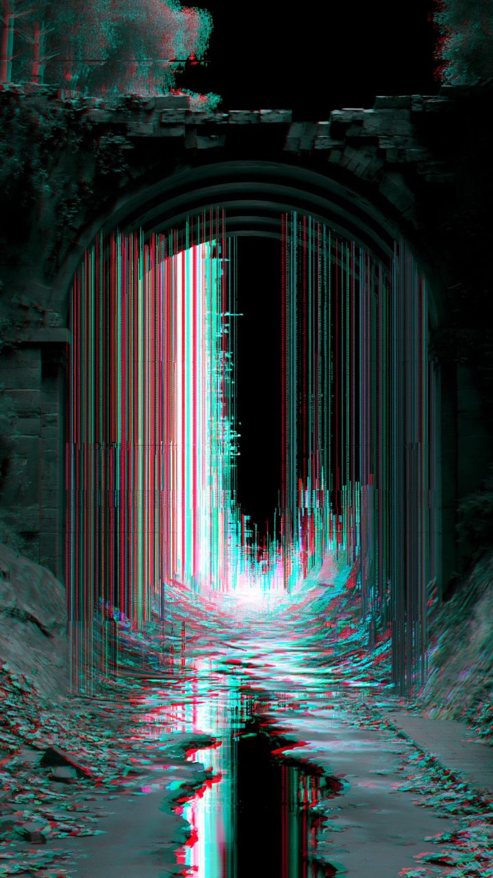 Glitch Ruins Portal wallpaper for iPhone and Android