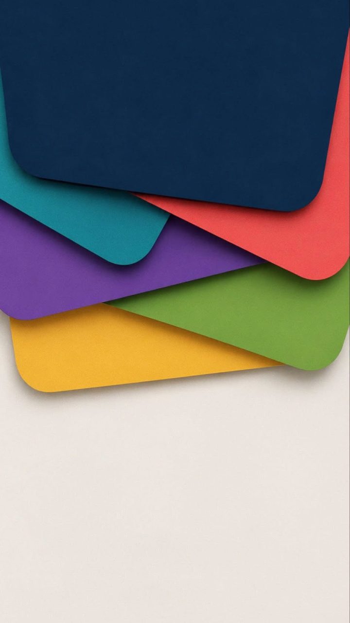 Layered Color Cards wallpaper for iPhone and Android
