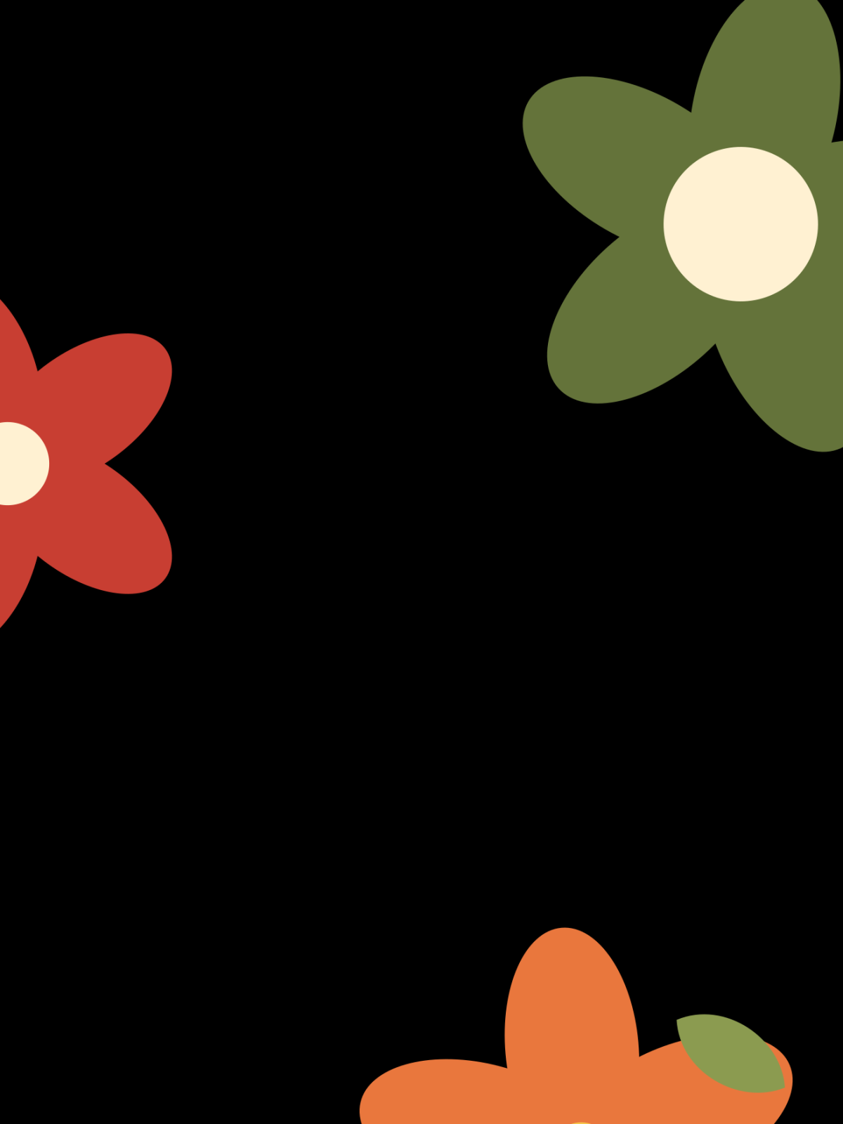 Retro Floral Night wallpaper for iPhone and Android
