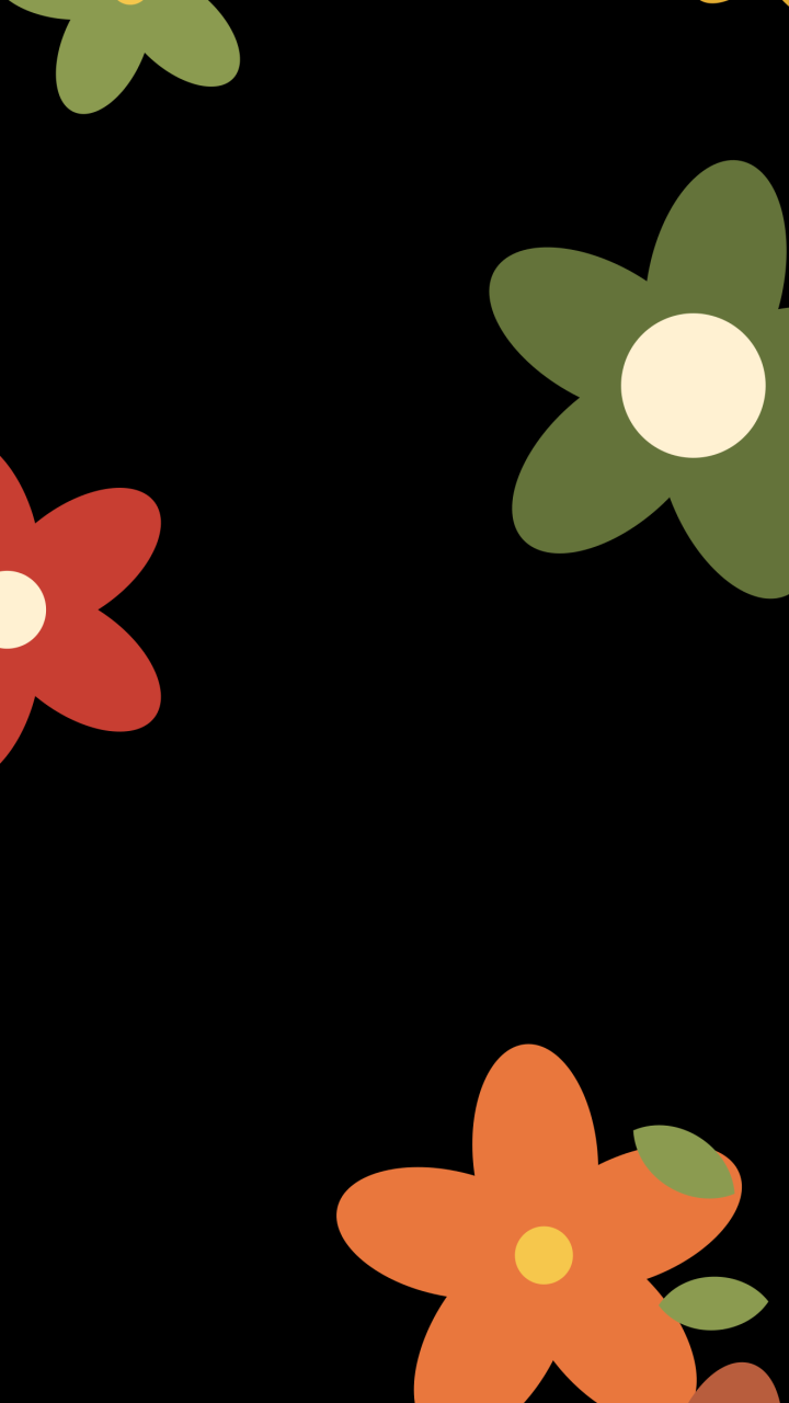 Retro Floral Night wallpaper for iPhone and Android