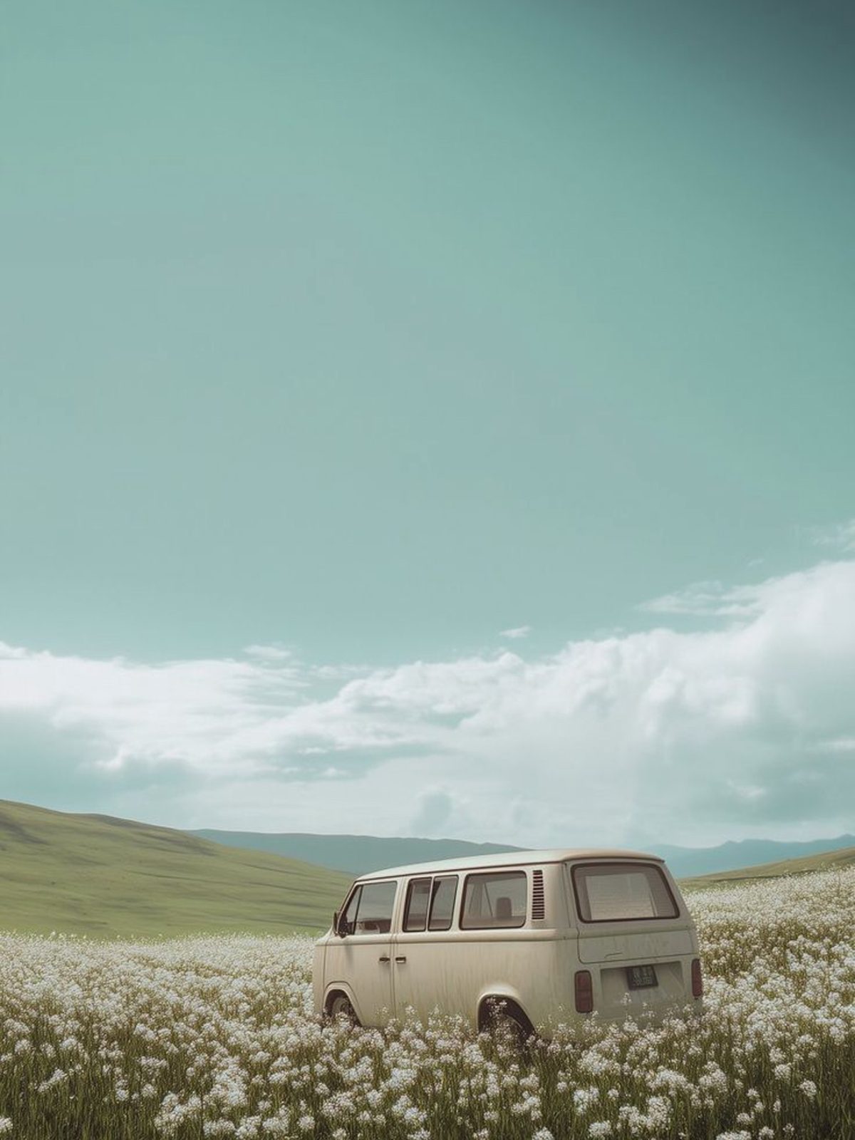 Wildflower Camper Escape wallpaper for iPhone and Android