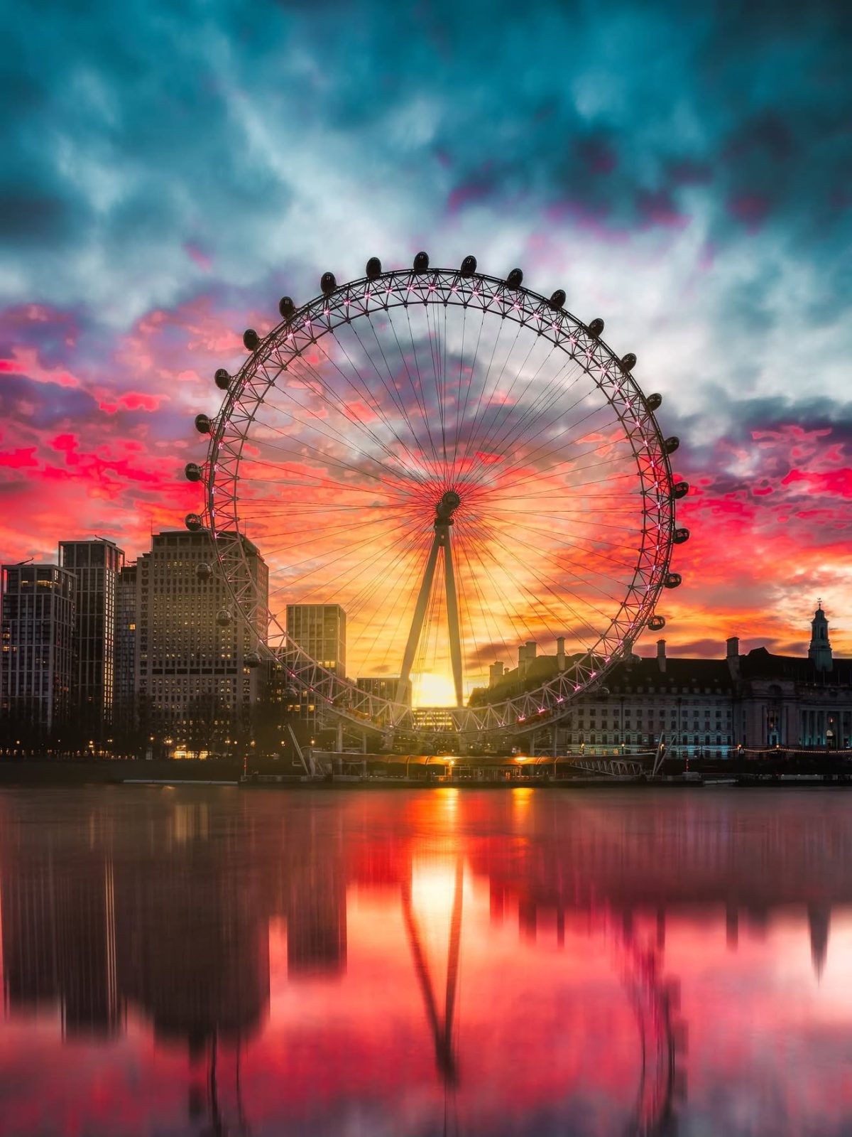 London Eye Sunset