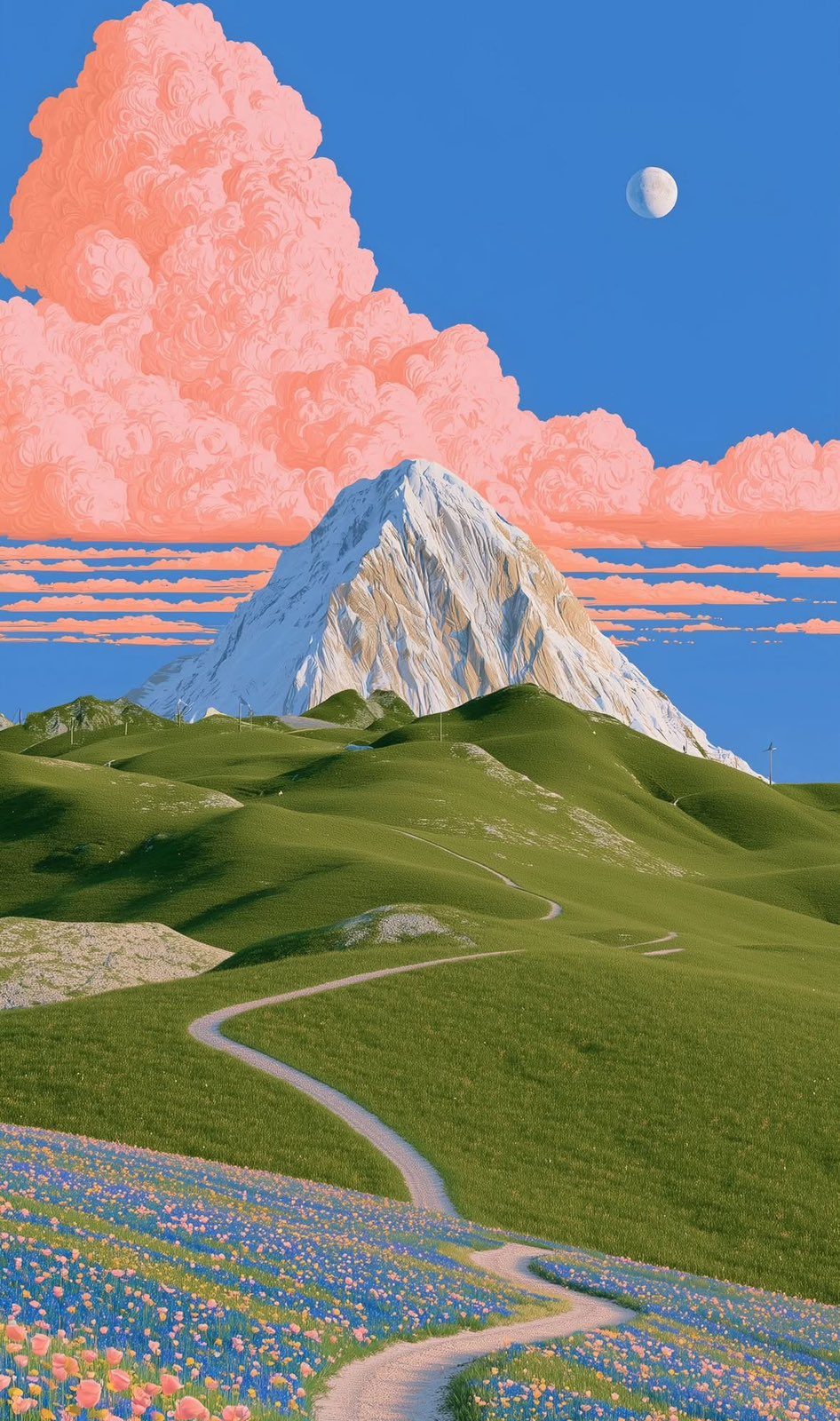 Pink Cloud Alpine Path