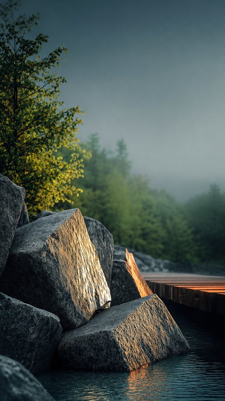 Rainlit Forest Stones